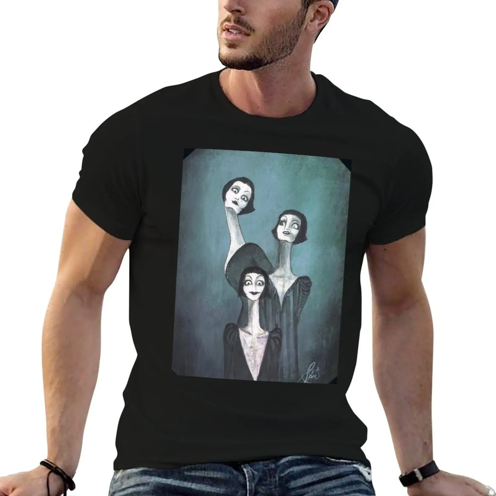 

Triplets of Trilby Lane T-Shirt t shirt men 100% cotton luxury brand cotton tshirt 100% t shirts for man cotton T-shirt
