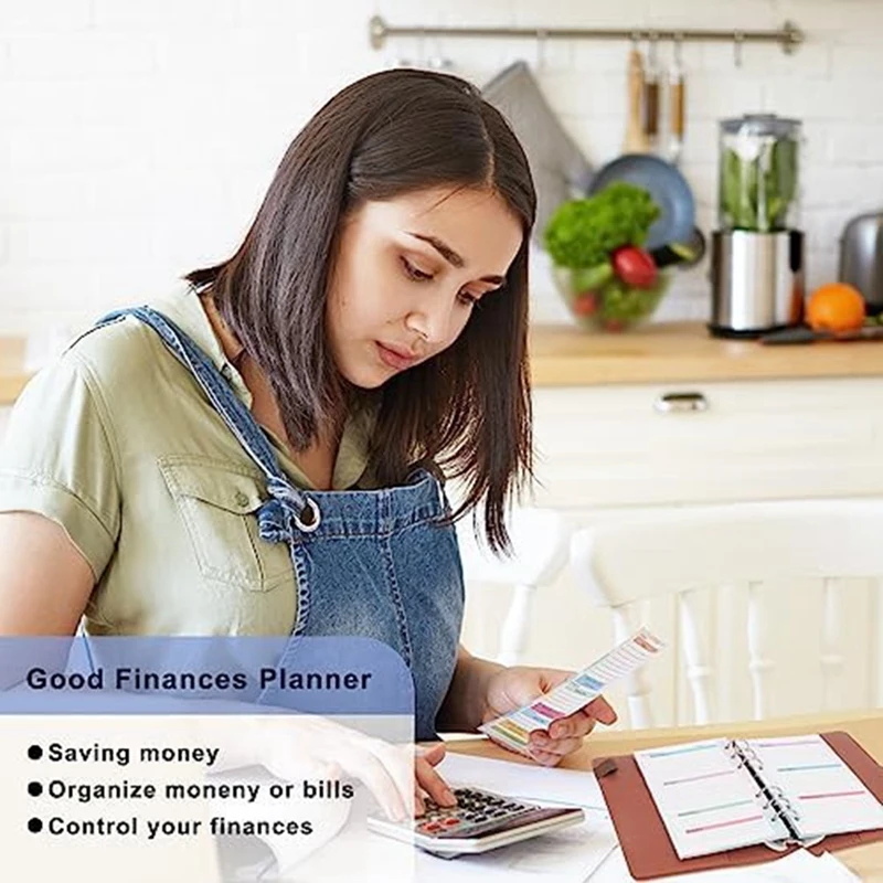 82 fogli A6 Budget Planner ricarica blocco note Planner blocco note 6 fori per copertina raccoglitore A6 salva A