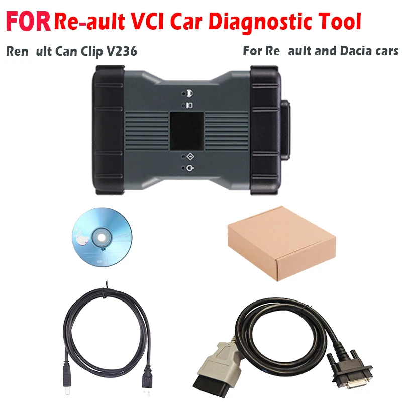 

Диагностический интерфейс V236 CAN CLIP для Renault VCI, беспроводной Wi-Fi адаптер, инструмент для программирования в автономном режиме, сканер OBD2 для диагностики.
