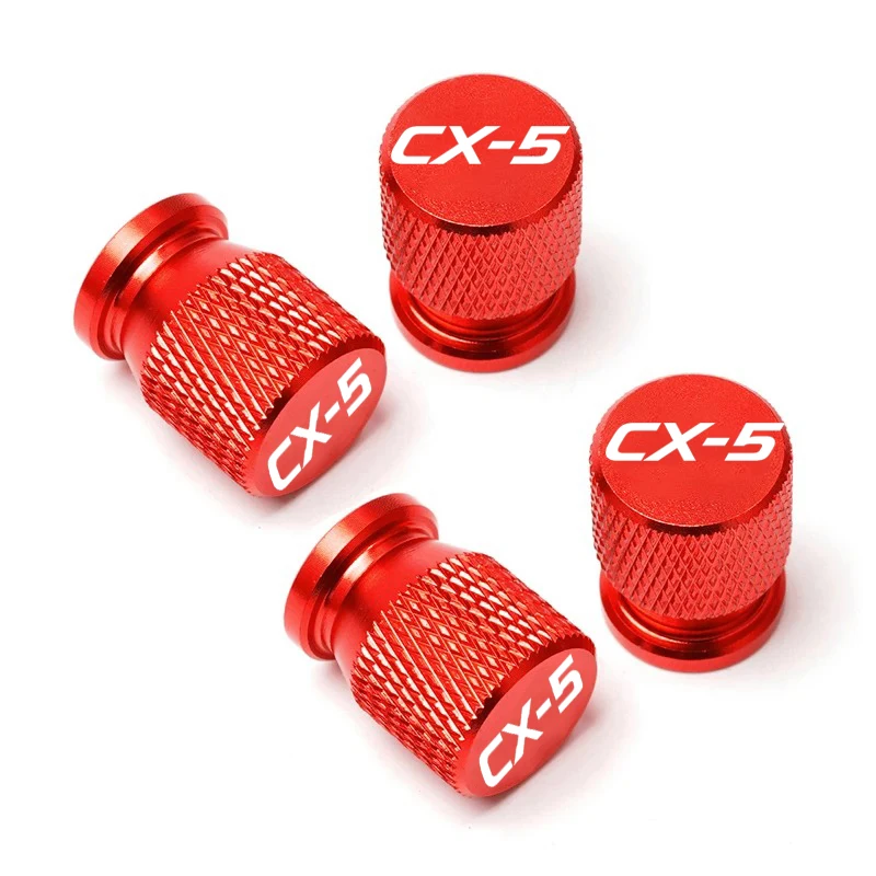 

4Pcs Car Wheel Tire Valve Caps Tyre Stem Covers Airdust Waterproof For Mazda CX5 CX-5 Logo Car Decor Auto Accessories