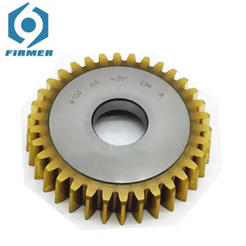M1 M1.5 M1.75 M3.25 M3.5 M4.5 M5 M6.5 M7 M8 M9 M10 Diameter 100mm PA20 PA30 Degree Disc Shape Straight Tooth Gear Shaper Cutter