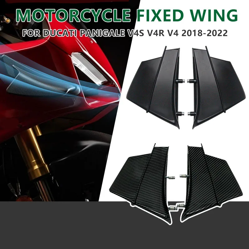 

Motorcycle Winglet Aerodynamic Wing Kit Spoiler for DUCATI PANIGALE V4 V4S V4R 2018 2019 2020 2021 2022 Winglets Air Deflector