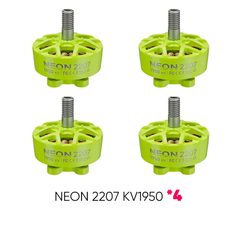RoRuSMEPS 4PCS NEON 2306 Drone Motor For 5 Inch Freestyle FPV Drone 1950KV/2050KV