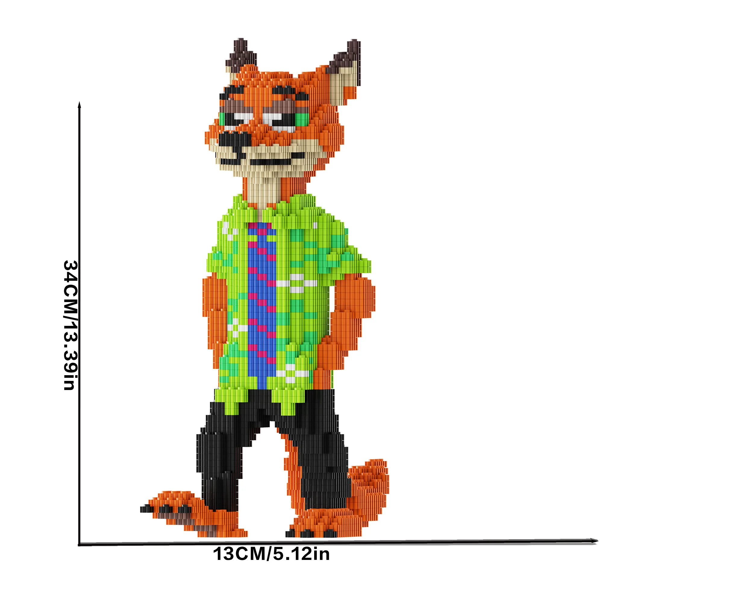 5689 peças série de blocos de construção Fox, brinquedo de montagem de quebra-cabeça infantil 3D, decoração, presente, presente