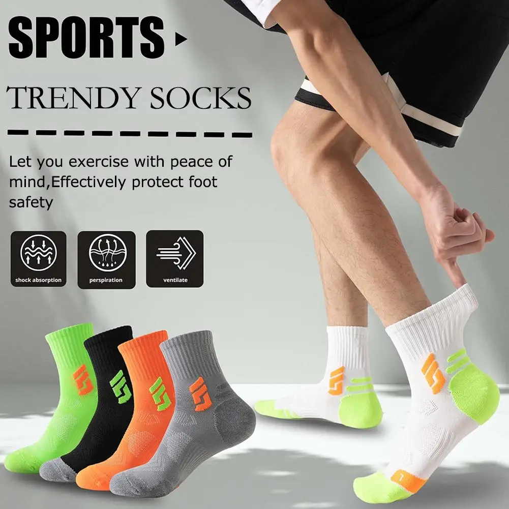 Professional Running Socks Sweat-absorbing Non-Slip Fitness Sports Socks Breathable Hiking Athletic Training Socks