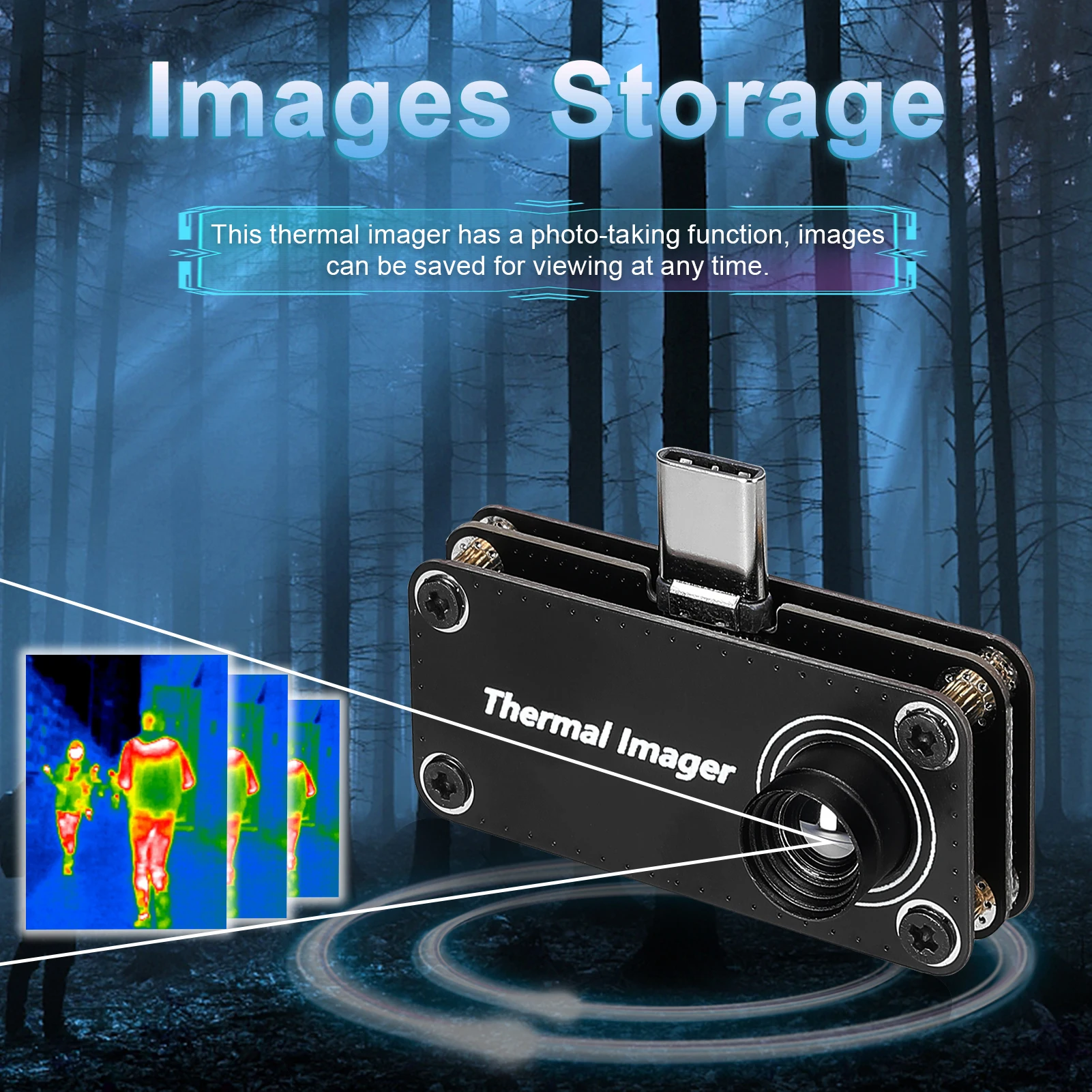 Type-C USB Mini Infrared Thermal Imager -20℃~1000℃ Tempreature Measuring Meter For OTG APP Control Multifunction Thermodetector