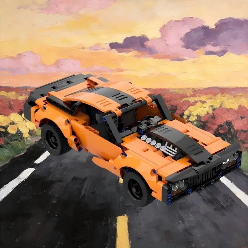 

City Super Racing Sport Cars Model MOC-38227 Building Blocks Creative Assembly Toys 636PCS Technology Bricks Education gifts