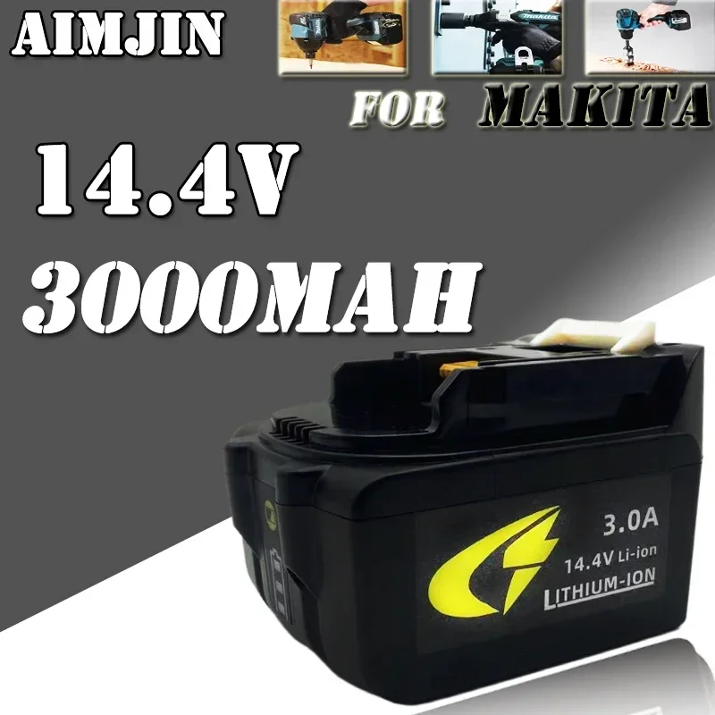 

For Makita 14.4V 3000mAh Lithium-ion Rechargeable Battery Replacement BL1415 BL1430 BL1440 Cordless Power Tool Battery