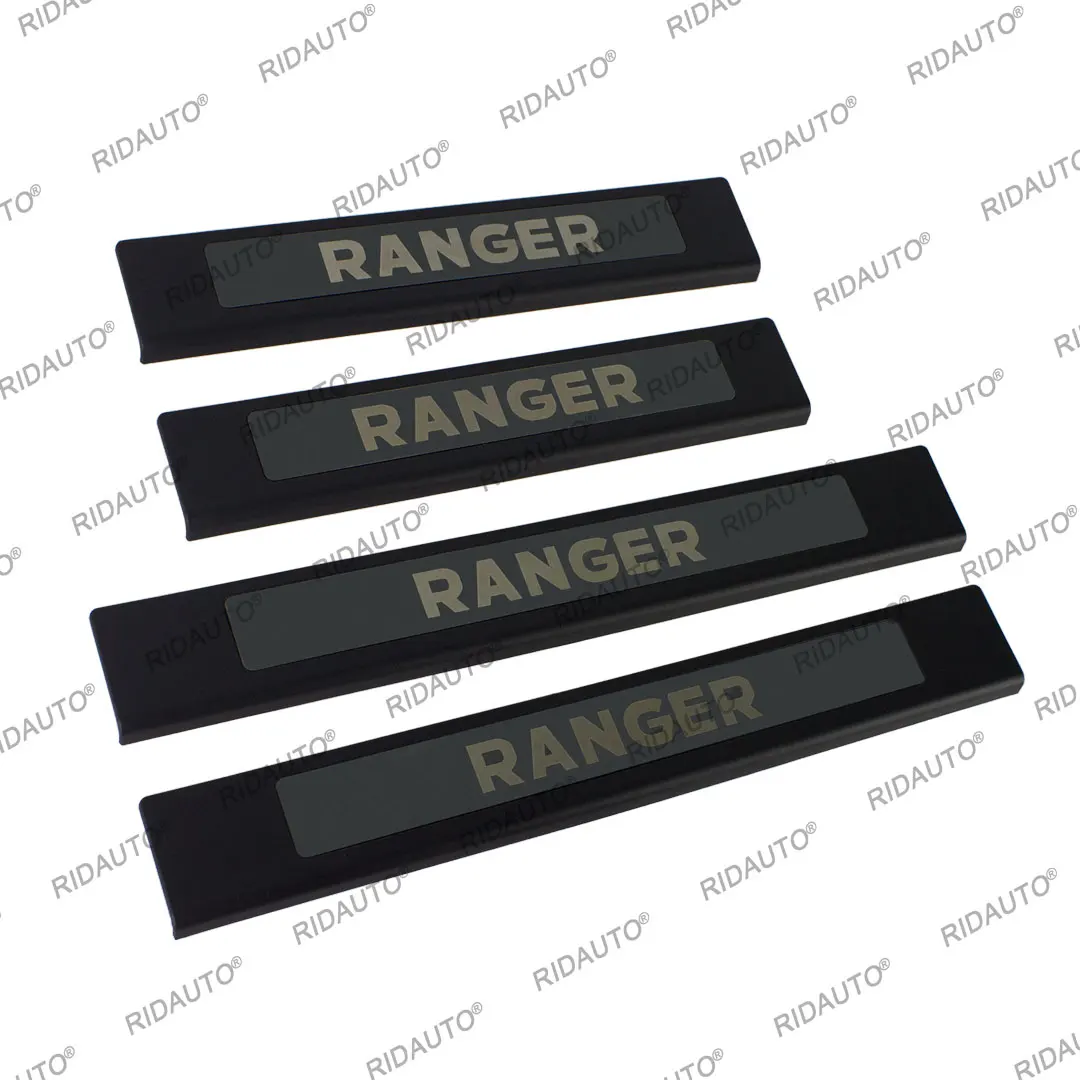 Door Sill Scuff Plate Protector Trim Pedal Sticker Accessories Car Pickup Threshold Strip For FORD RANGER 2012 2015 2018 2019