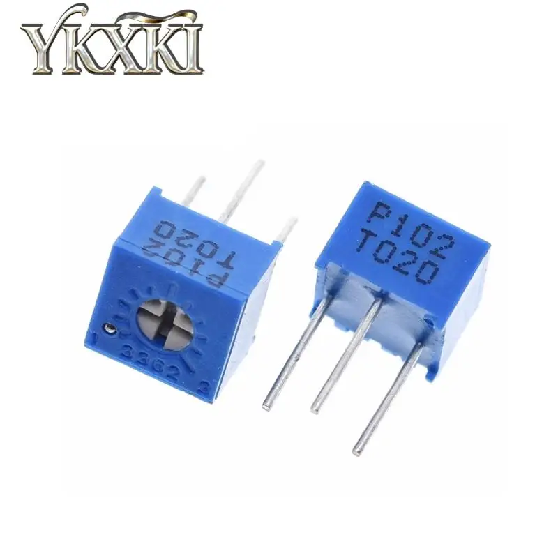 10-50pcs 3362P Trimmer Potentiometer100R 200R 500R 1K 2K 5K 10K 20K 50K 100K 200K500K 1M 2M Variable Adjustable Resistor