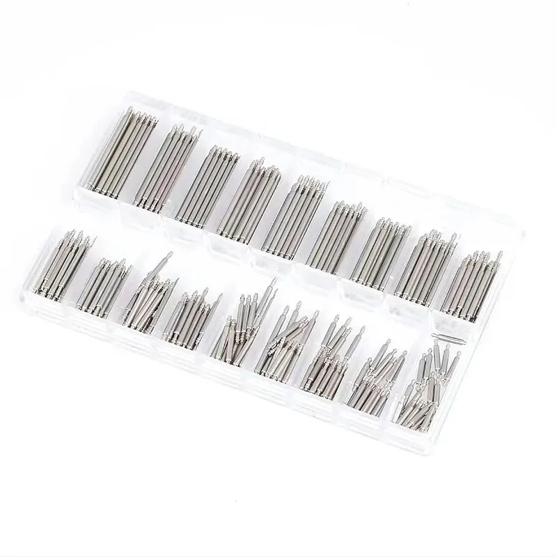 360pcs 8mm-25mm Stainless Steel Watch Spring Bar Watch Strap Pins 1.5mm Diameter Watch Band Link Pin Repair Tools Accessories