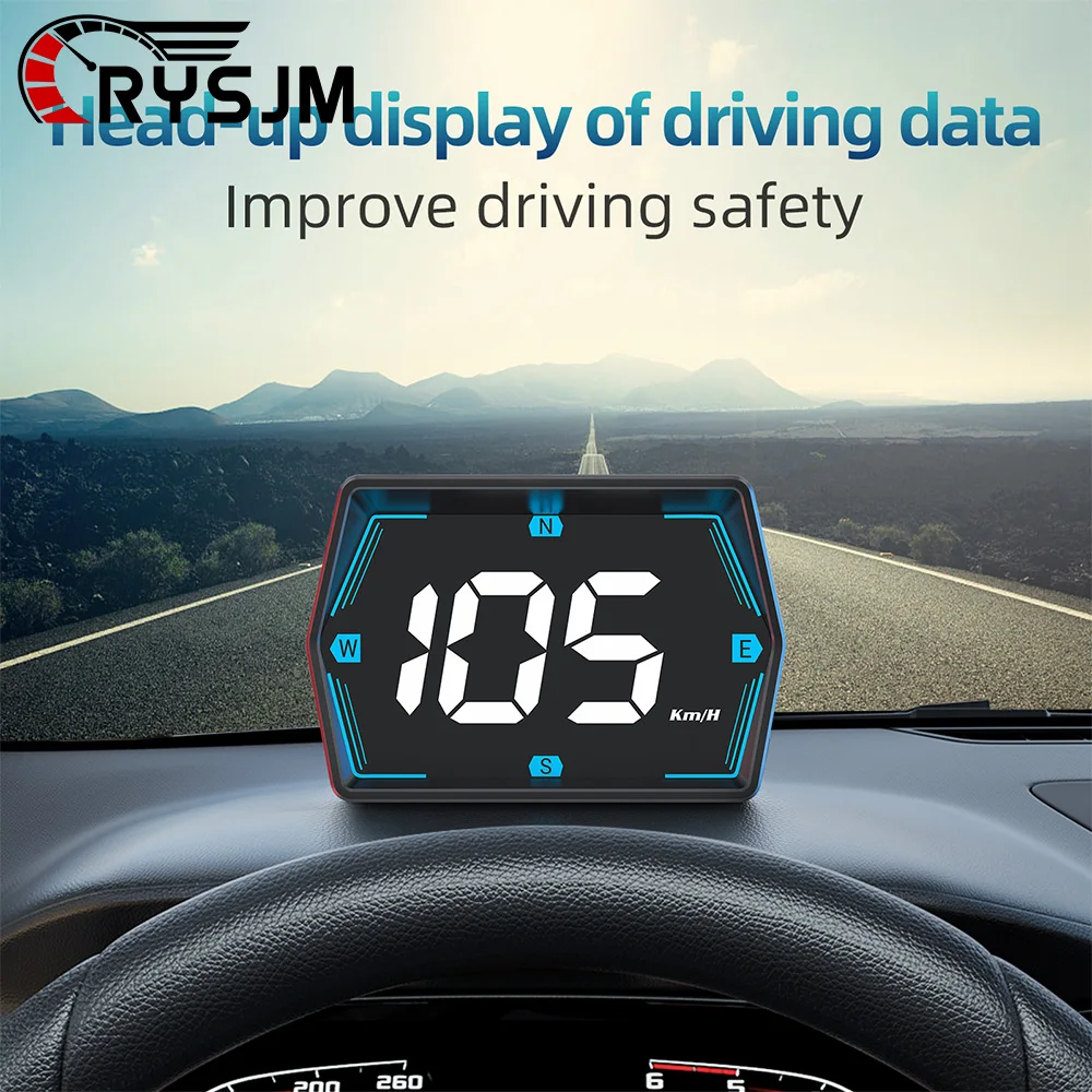 SS G20 HUD GPS Car Head-Up Display Digital Speedometer Universal Big Font Overspeed Alarm For All Cars Electronic Accessories