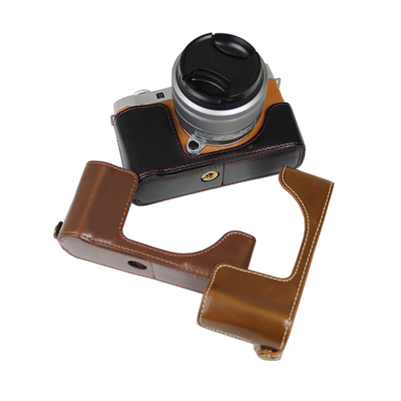 Camera Bag PU Leather Case Half Body Base Protector for Fujifilm XA7 XA10 XA20 XA5 XA3 XA2 XM1 Protective Opening Bottom Cover