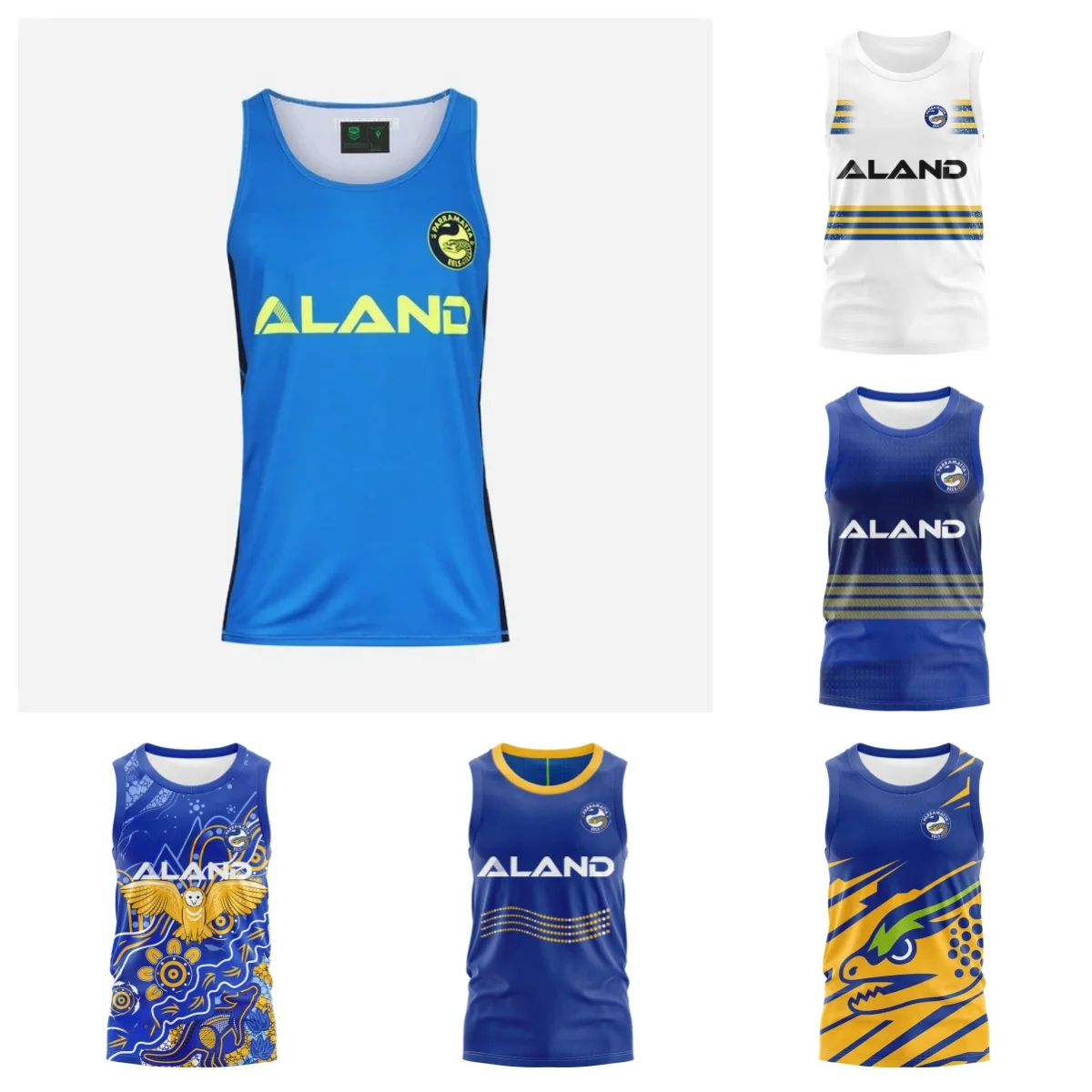 Parramatta Eels 2024 Blue Training Shirt-VEST