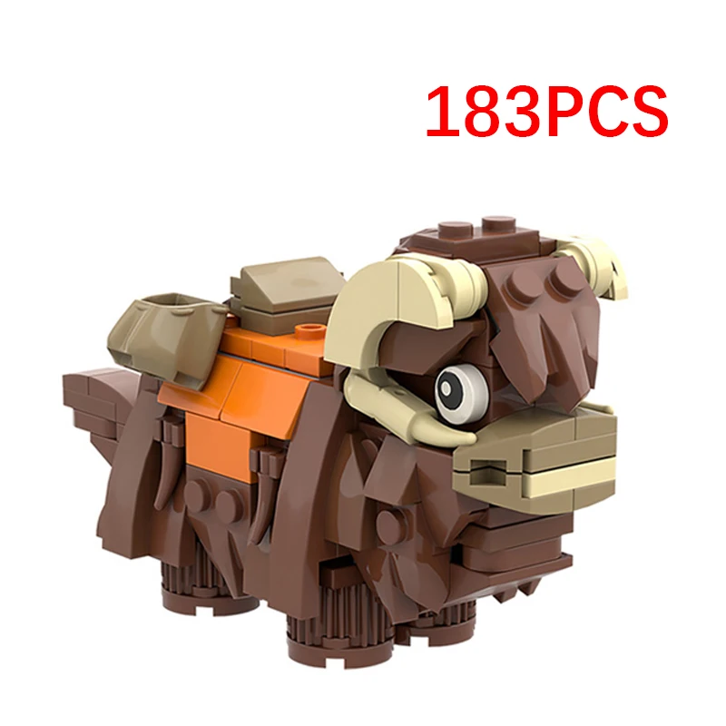 MOC-56873 clássico filme acessórios bantha yak blocos de construção deserto monstro rinoceronte modelo montagem crianças brinquedo presente aniversário