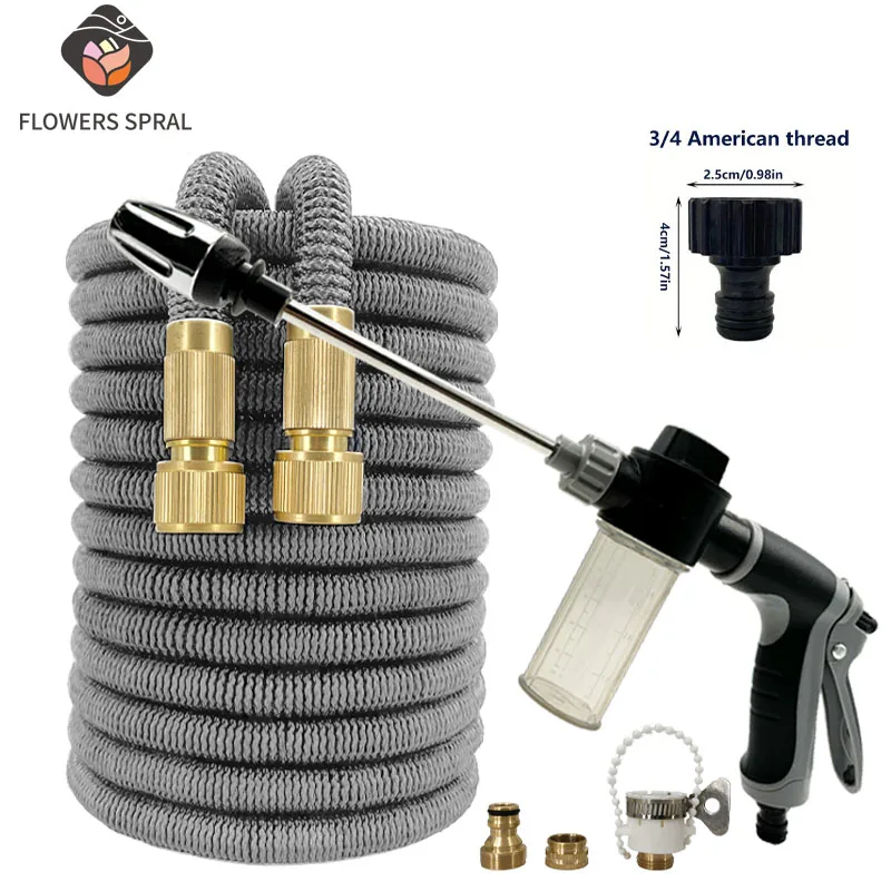 

Новый водяной пистолет для мойки автомобиля, гибкий расширяемый волшебный Шланг для орошения, садовая труба с распылителем, инструмент для мойки автомобиля под высоким давлением