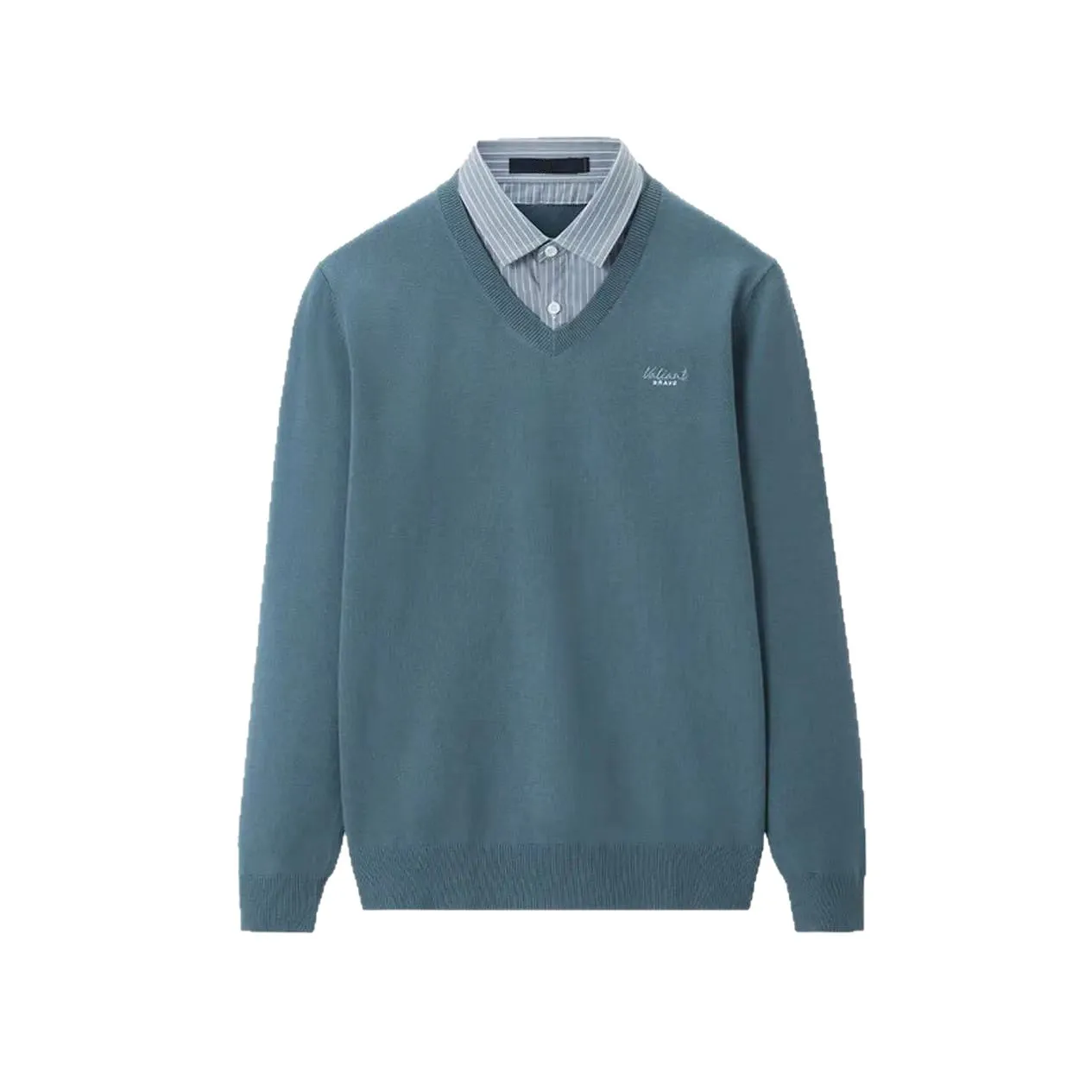 

Мягкий и удобный мужской трикотажный воротник Long Sve с искусственным двухсекционным базовым слоем, повседневная ткань из смеси полиэстера Faion