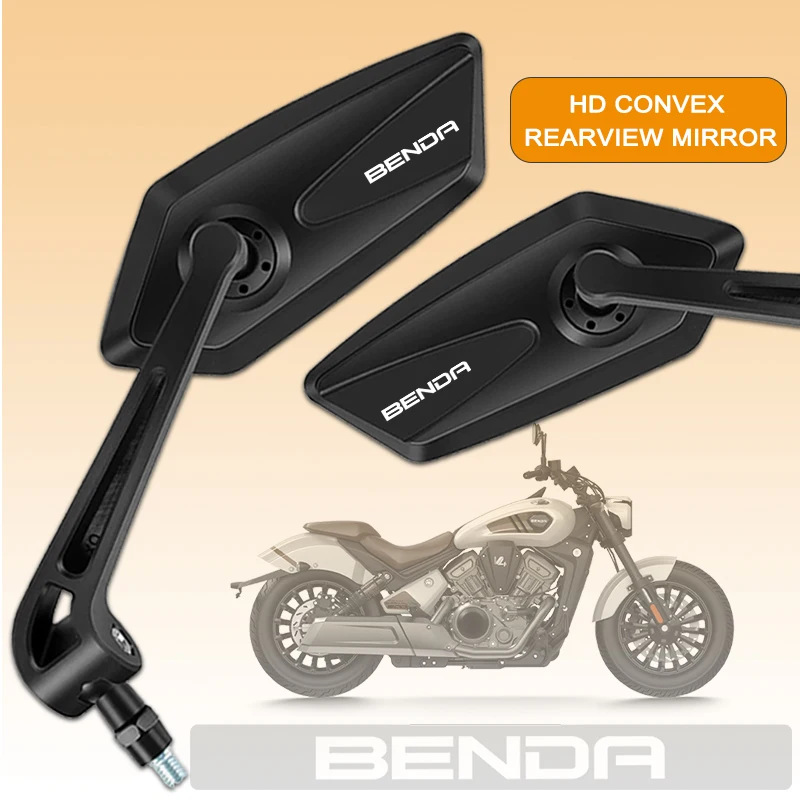 For BENDA Chinchilla 300 450 LFS700 LFC BD400 BD500  Square Motorcycle Mirror Adjustable Rearview Mirror Easy Installation