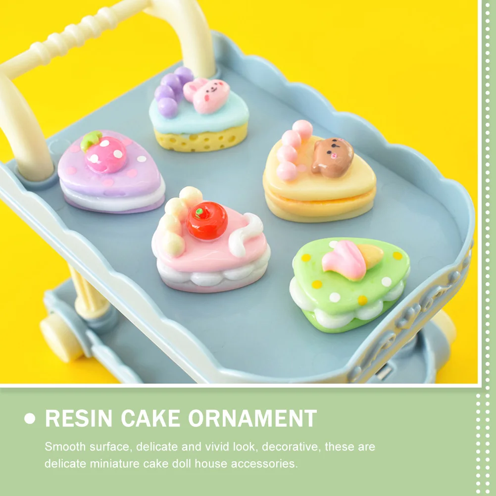 

30 Pcs Cake Food Accessories Toys Fake -dimensional Dollhouse Miniature Scene Dessert Decor