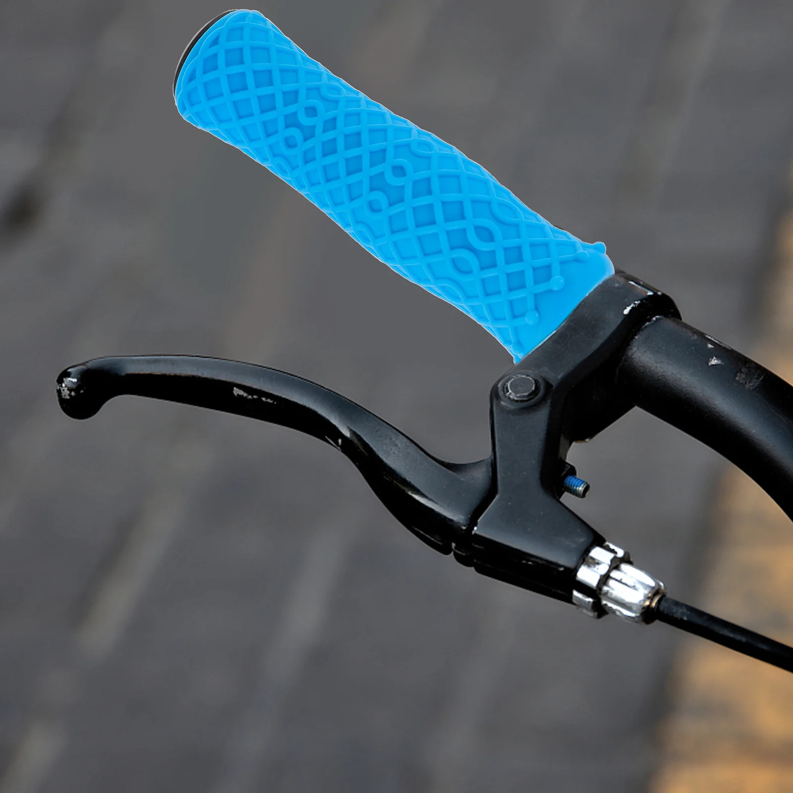 

Colorful Silicone Bike Handlebar Grips Ergonomic Antislip Design for Cruiser Electric Folding Road Mountain Bikes