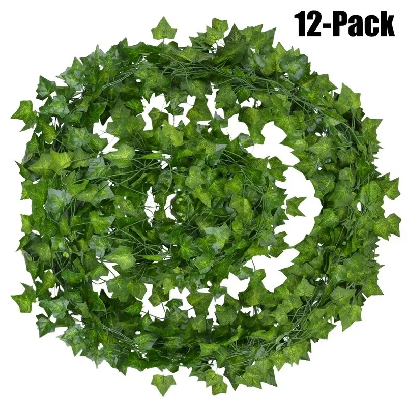 24 Pack Artificial Ivy Fake Greenery Leaf Garland Plants Vine Foliage Flowers for Wedding Garden Home Kitchen Office Wall Decor