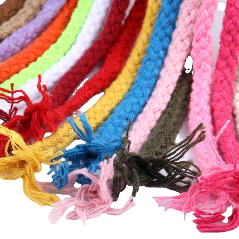 5mm eight-strand hollow cotton rope 5 hand-woven 8-strand rope hat rope drawstring