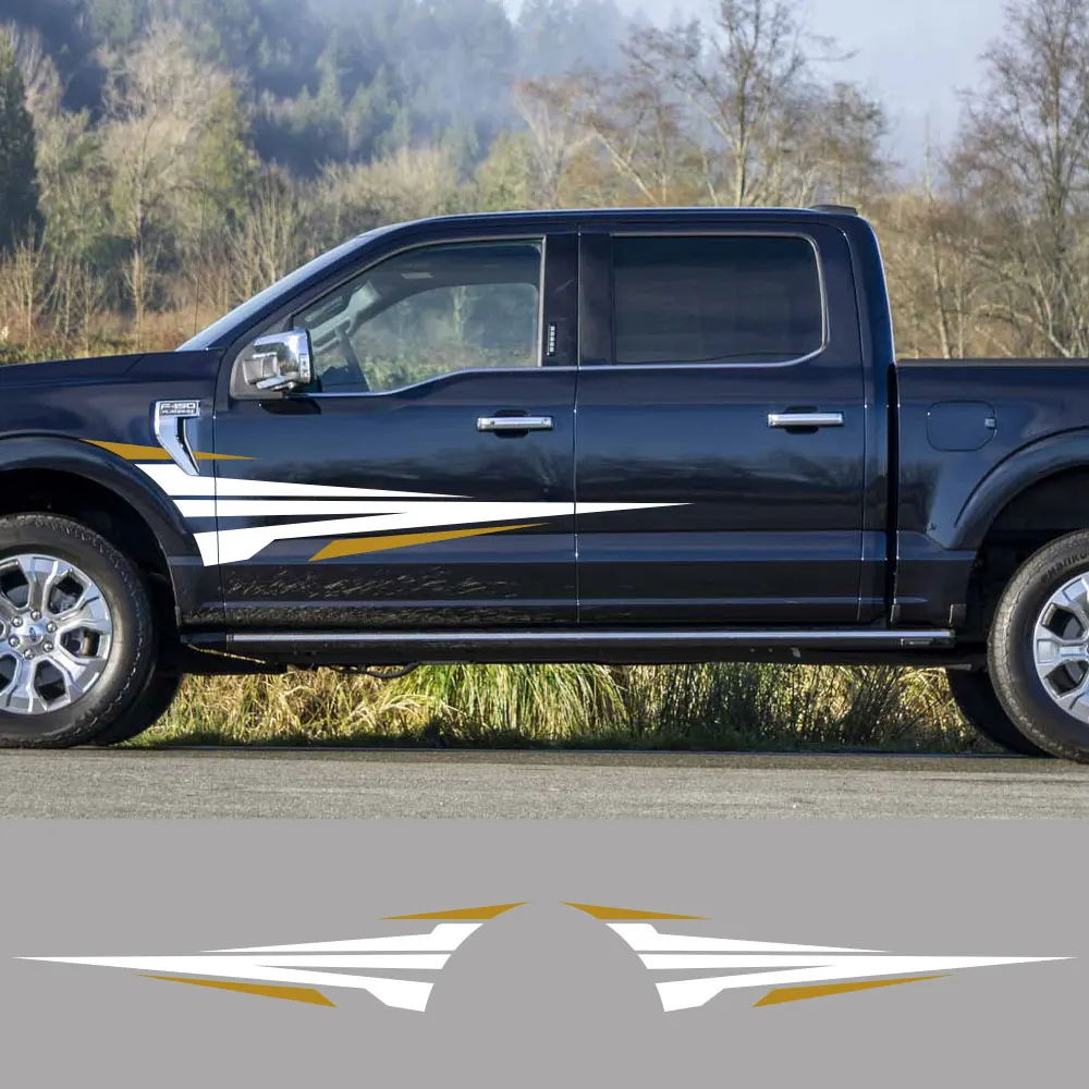 

2Pcs Pickup Stickers For Ford F 150 Ranger Chevrolet Silverado Toyota Hilux Dodge Ram 1500 Isuzu Dmax Universal Auto Decoration