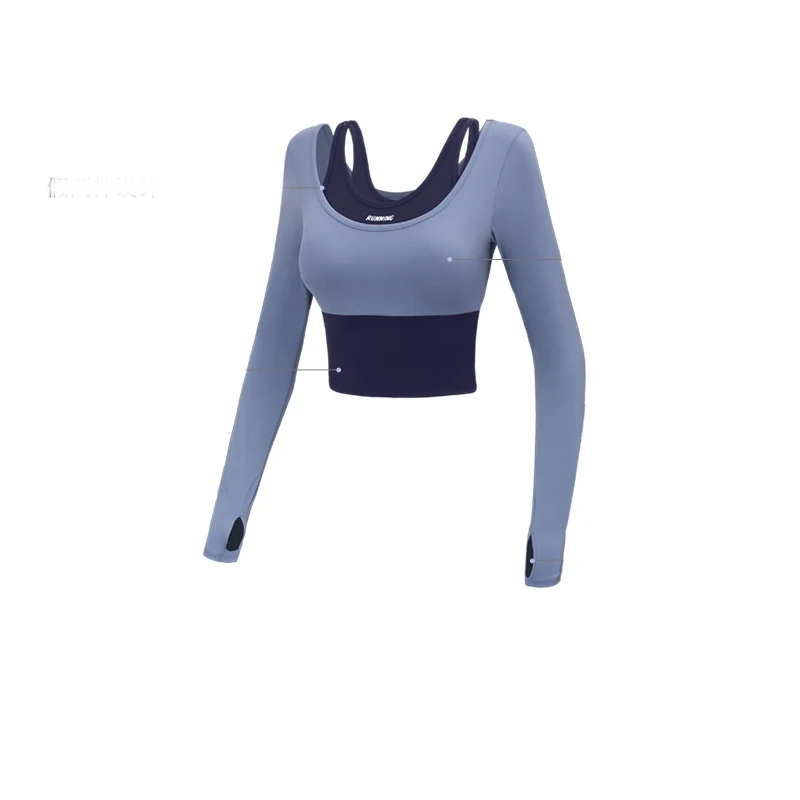 Autumn Winter High Waist Yoga Set Long Sleeve Fitness Vest with Pads Outfits Sportswear Women Sports Leggings Bra Gym Workout