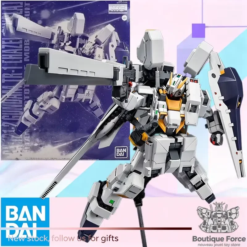 BANDAI RX121 2GUNDAM TR1 HAZEL OWSLA MG Figura de Ação Modelo Brinquedo Oficial Licenciado Gundam IP Colecionável para Adultos e Crianças