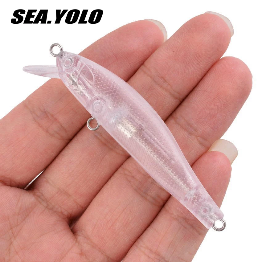 

Sea. Yolo 6g 7.2cm Minnow Hard Bait Transparent Colorable Lure Bait Long Range Biomimetic Fake Bait Fishing Accessories