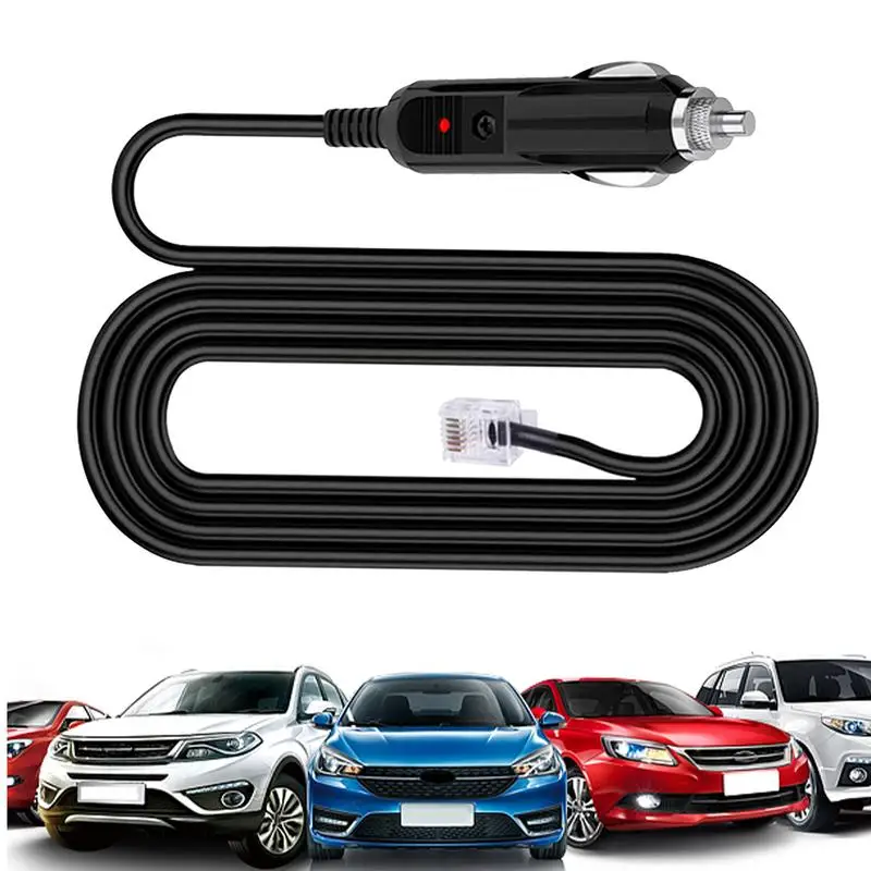 Radar Detector Adapter Cable RJ11 Car Power Cord 12V2A Radar Detector LighterDriving Recorder Stepdown Cable For Radar Detector