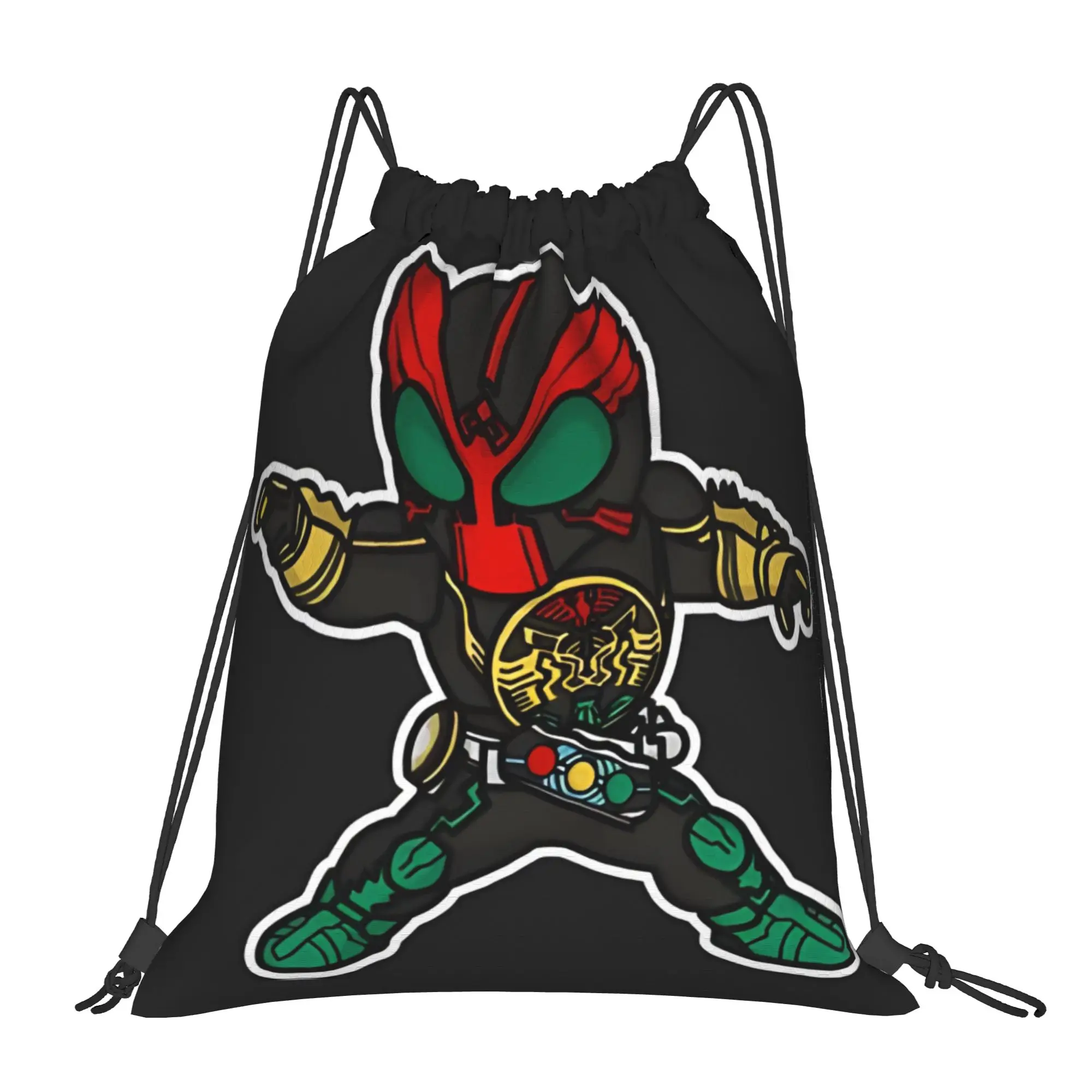 sports Pouch Kamen Rider OOO  Portable Hiking Drawstring Bags Riding Backpack Gym Clothes Storage Backpacks