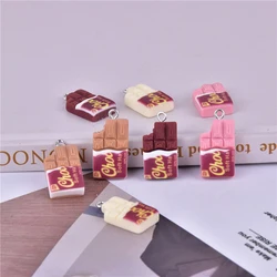 10pcs/lot Chocolate Resin Charms Pendants for DIY Jewelry Making Finding Accessories Handmade Earring Necklace Bracelet