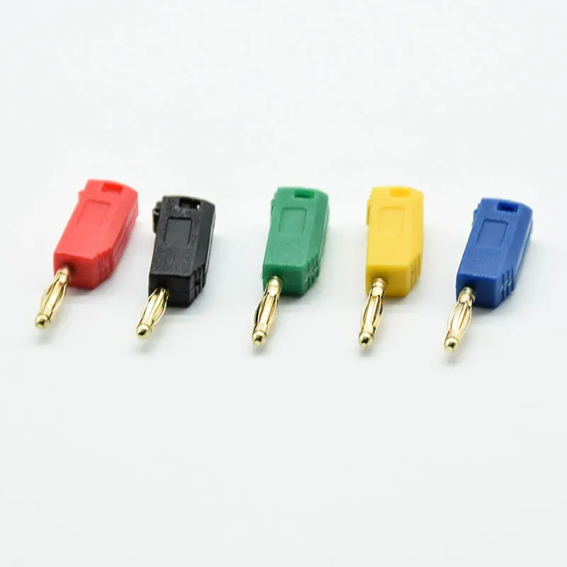 5Pcs 5 Colors 2mm Banana Plug Jack For Speaker Amplifier Test Probes Terminals Cooper Connectors