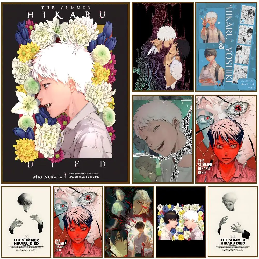 Comic Cartoon T-The Summer Hikaru Died Poster Self-adhesive Living Room Bedroom Party Bar Decor Moisture-proof Fade-resistant HD