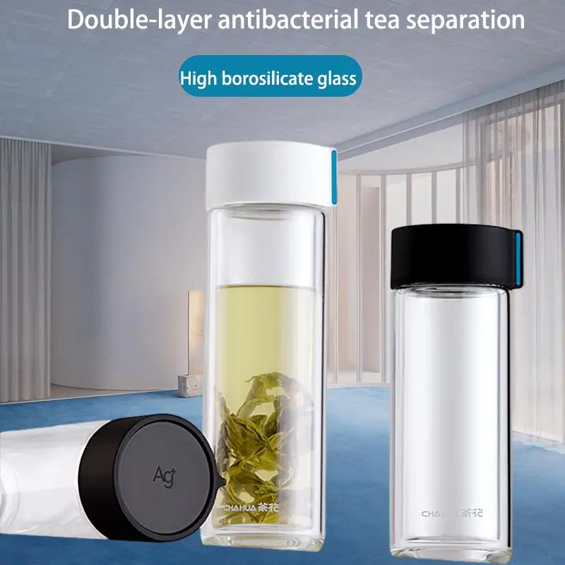 Ultimate Double-Layered Large Capacity Transparent Glass Cup with Lid - The Perfect Glass Tea Cup for Every Household