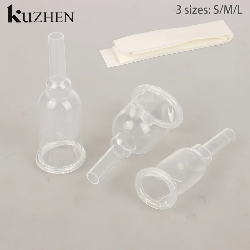 قسطرة خارجية معقمة ومريحة من السيليكون الطبي للرجال، قسطرة سيليكون ذاتية اللصق، حجم خارجي S M L #3