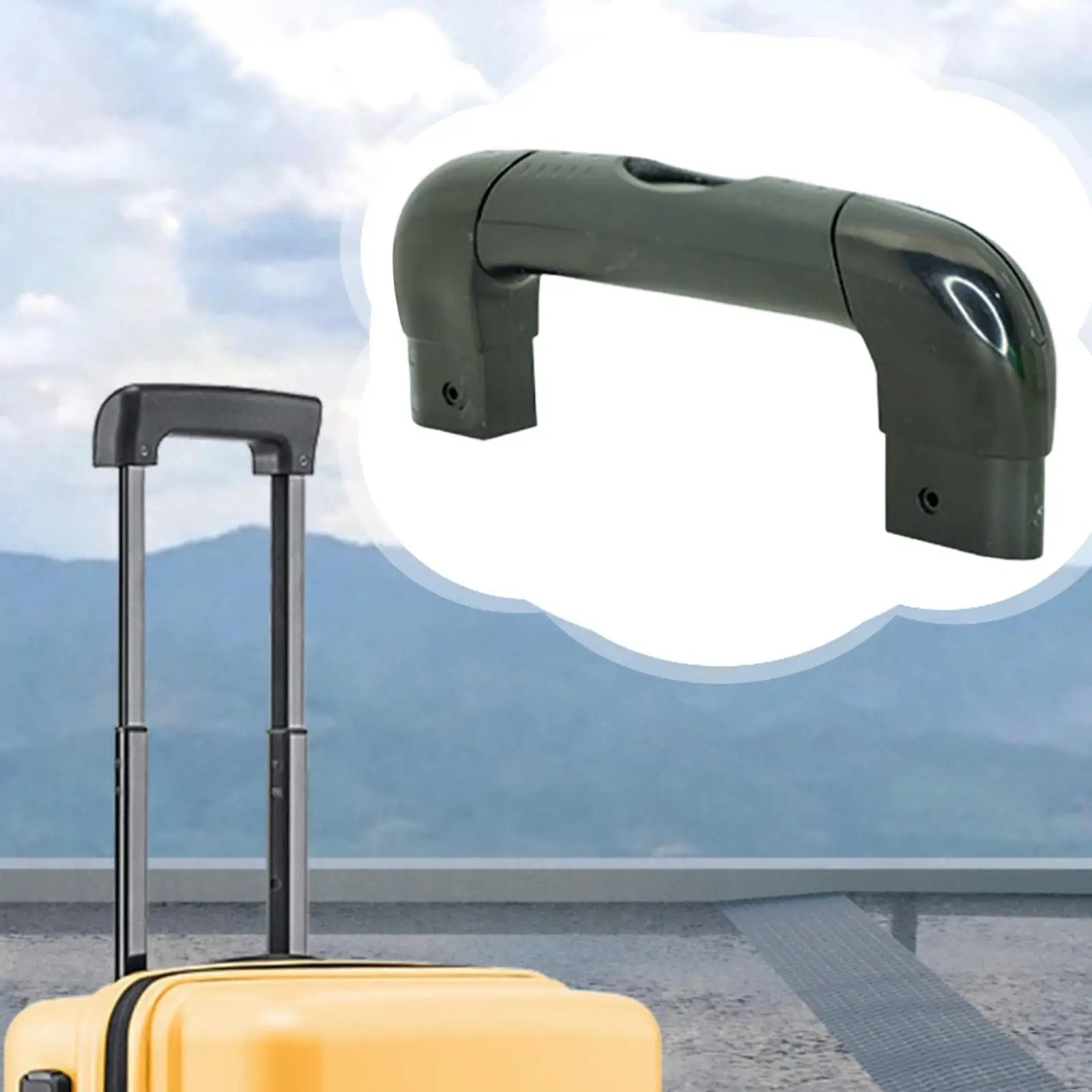 Luggage Handle Sturdy Easy to Install Wear Resistant Professional Repair for Pull Out Rod Accessory Portable Lightweight