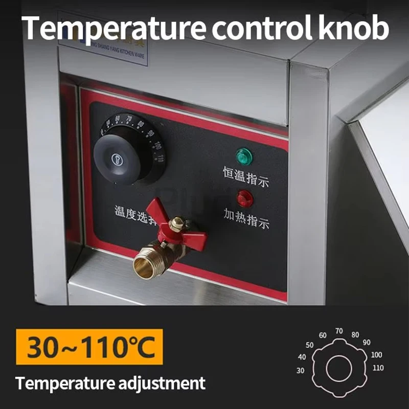 Электрическая плита для лапши 2000 Вт, 220 В, двойная кастрюля из нержавеющей стали для приготовления лапши с подогревом, машина для ресторана, кухни