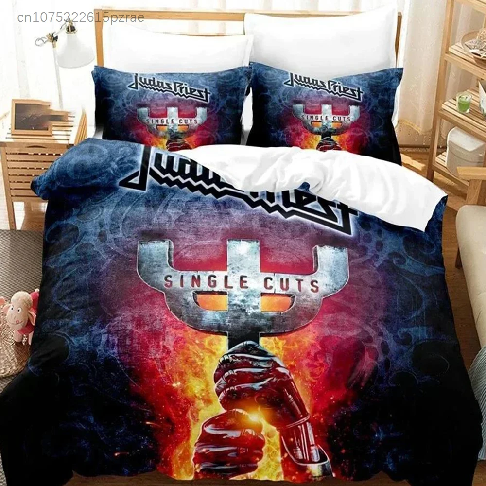 New 3D Print Judas Priest Bedding Set 3D Printed Suitable For Bedroom Duvet Cover Set With Pillowcases Kids Home Textile
