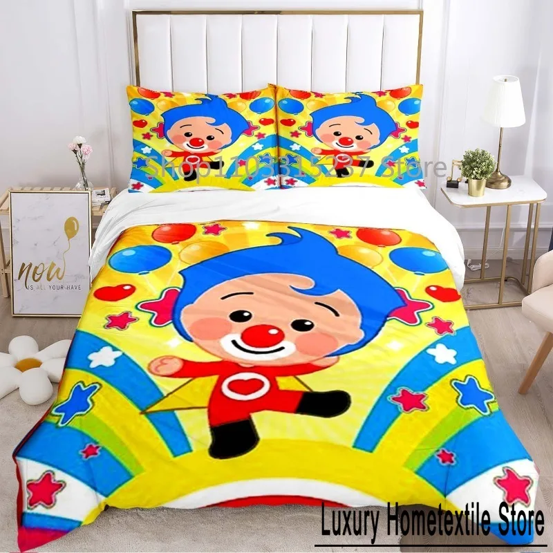 3D Print Cartoons Plim Plim Bedding Set Single Twin Full Queen King Size Bed Set Adult Kid Bedroom Duvetcover Sets Home Textiles