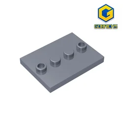 Gobricks GDS-980 Tile, Modified 3 x 4 with 4 Studs in Center compatible with lego 88646 17836  DIY Educational Building Blocks