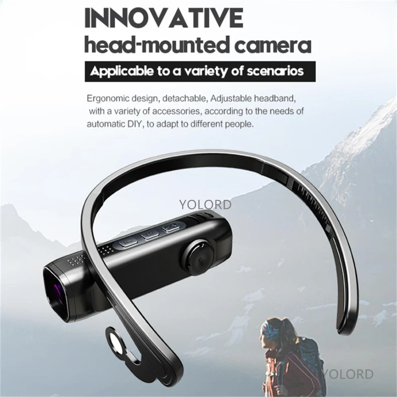 4K 30Fps Action Camera Wifi Head-Mounted Head Wear Camcorder Wearable Vlogging Cam Sports Video Recorder DV DVR For YouTube Blog