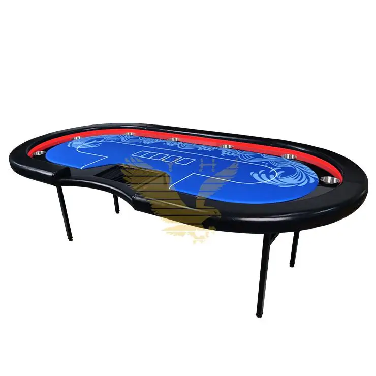 YH 96 Inch Custom Logo Led Foldable Folding Tavolo Da Poker Table With Led Light for Texas Table Game