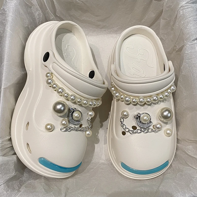 Garden Shoes For Women 2024 New Summer Slippers Non Slip DIY Thick Soled Sandals Beach Slippers For Women