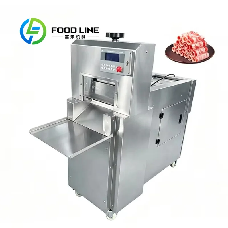Frozen Meat Slicer Machine Openable Chute Thermal Overload Relay Protection System Spring Roll Filling Prep Line Long Warranty
