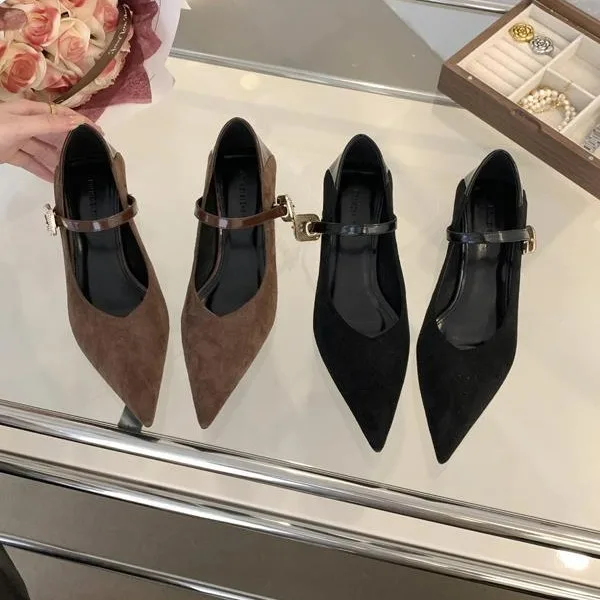 

Туфли женские на высоком каблуке, с острым носком и закрытым носком