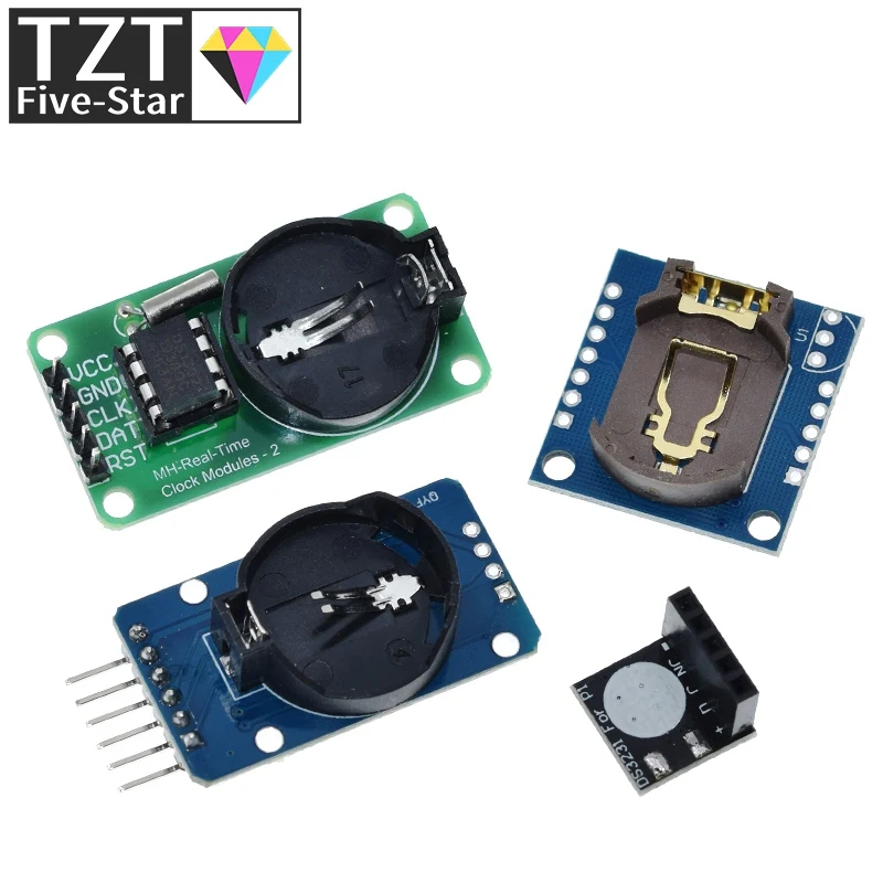 DS3231 AT24C32 IIC โมดูล DS1302 นาฬิกาความแม่นยําโมดูล DS1307 โมดูลหน่วยความจํามินิโมดูล Real Time 3.3 V/5 V สําหรับ Raspberry Pi