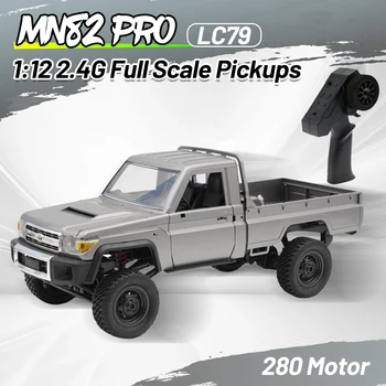 MN82 PRO 1:12 Full Scale RC Car Upgraded Version MN82 LC79 4WD Off-Road Crawler Vehicle Pick Up Truck with Led Lights Model Toy Gift