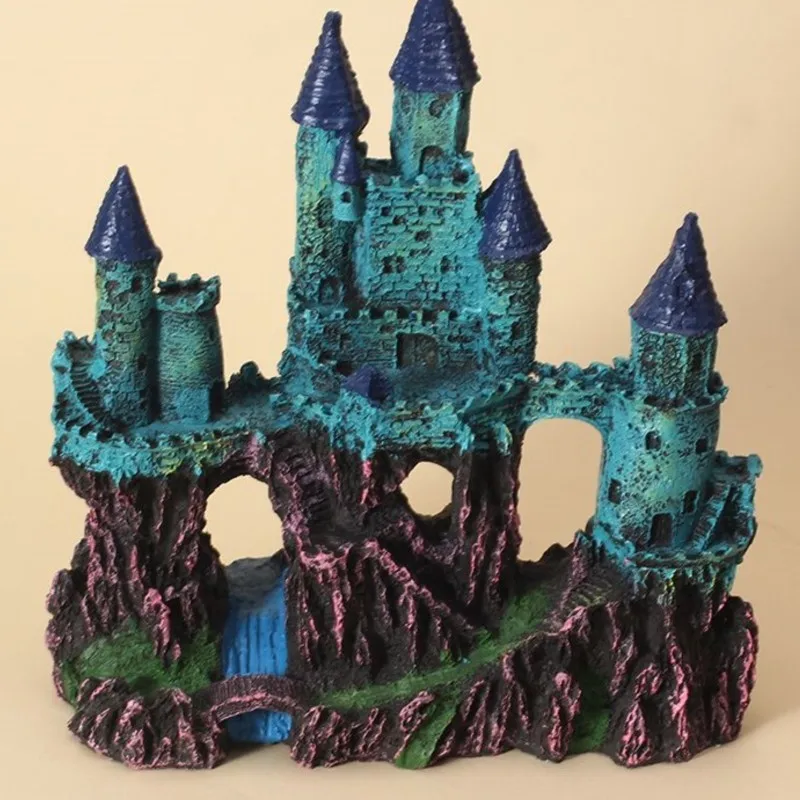 

Многофункциональное украшение для аквариума, пейзаж, аквариум в форме дома, смола, европейский имитационный орнамент для украшения дома LI593